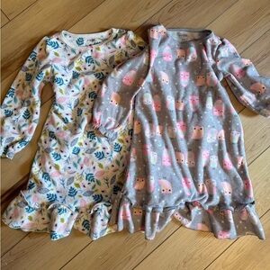 Carters Fleece Nightgowns 2-3T